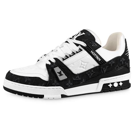 lv black trainers mens|louis vuitton trainers men's white.